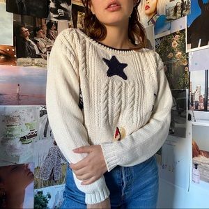 Cozy Vintage Villager Knit Sweater